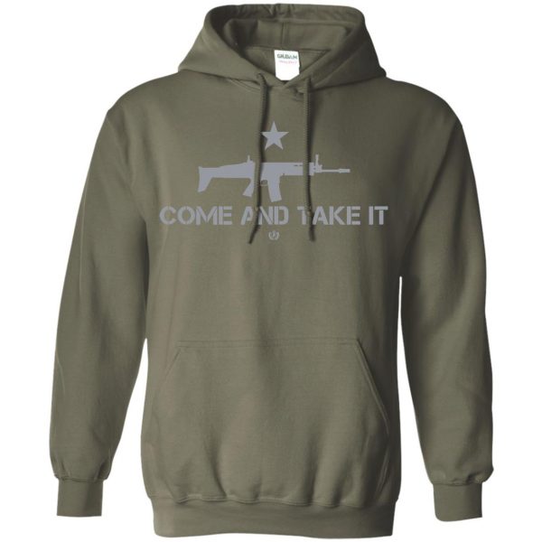 come and take it hoodie - military green