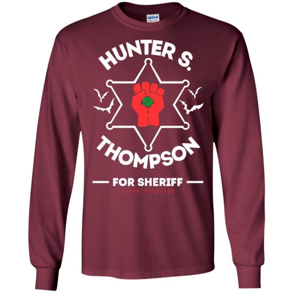 hunter s thompson long sleeve - maroon