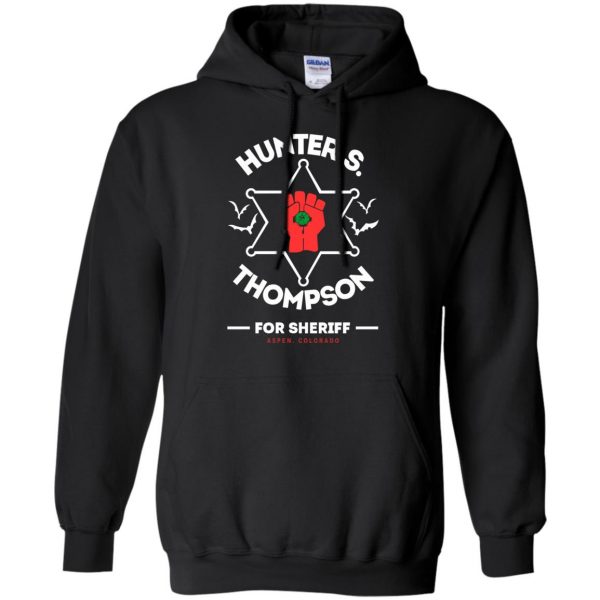 hunter s thompson hoodie - black