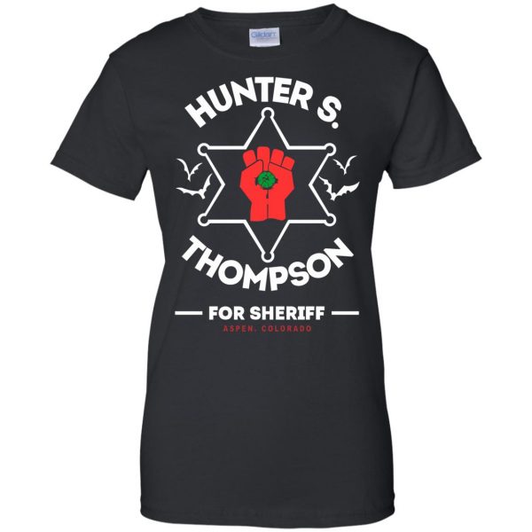 hunter s thompson womens t shirt - lady t shirt - black