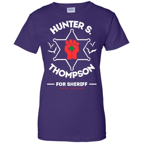 hunter s thompson womens t shirt - lady t shirt - purple