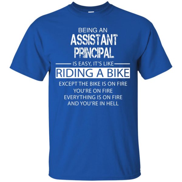 assistant principal t shirt - royal blue