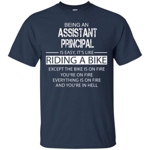 assistant principal t shirt - navy blue