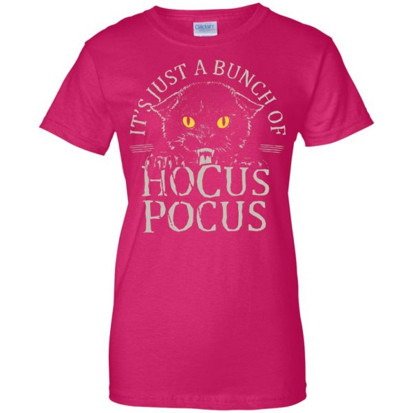 hocus pocus halloween womens t shirt - lady t shirt - pink heliconia