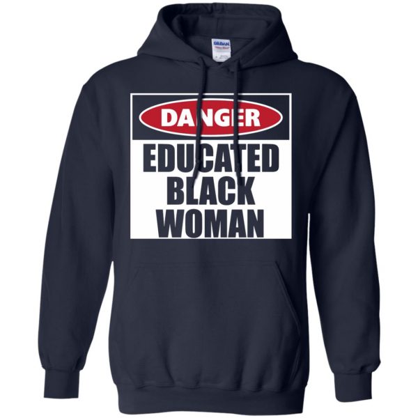 danger educated black man hoodie - navy blue