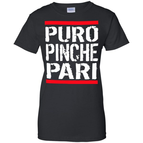 puro pinche pari womens t shirt - lady t shirt - black
