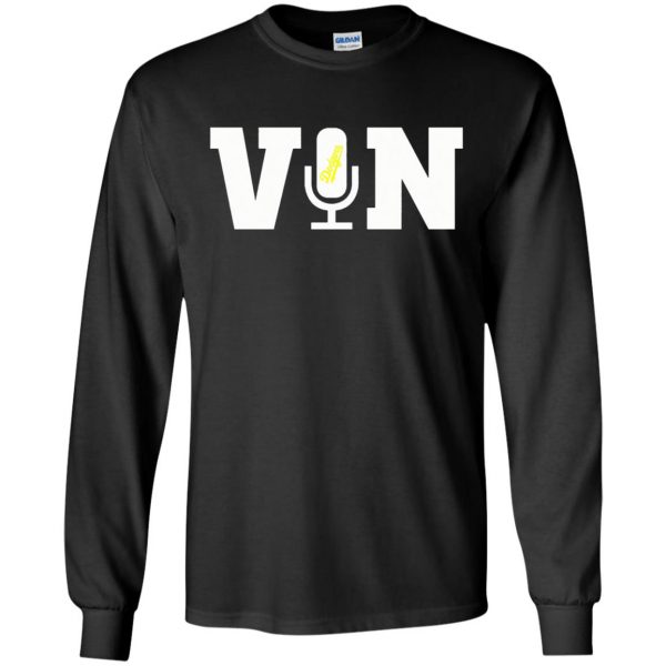 vin scully microphone long sleeve - black