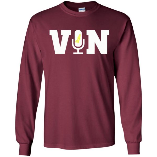 vin scully microphone long sleeve - maroon