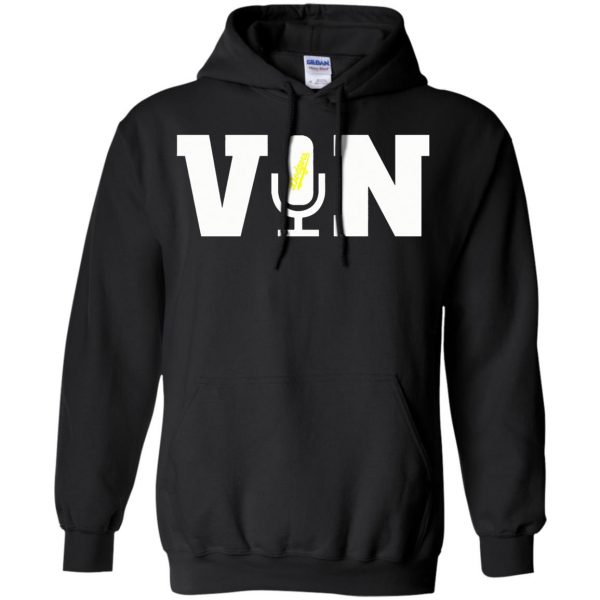 vin scully microphone hoodie - black