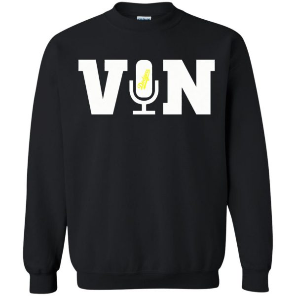 vin scully microphone sweatshirt - black