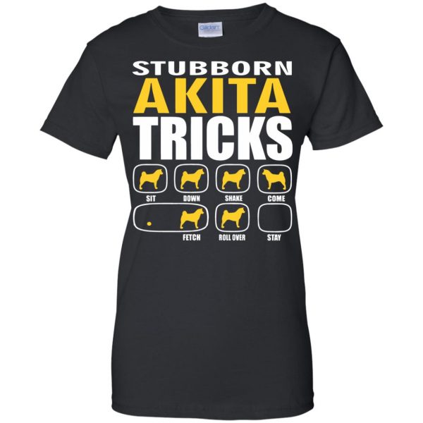akita womens t shirt - lady t shirt - black