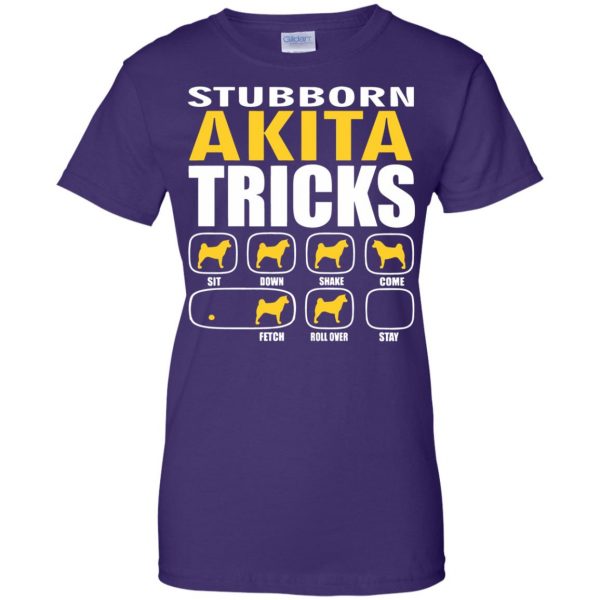 akita womens t shirt - lady t shirt - purple