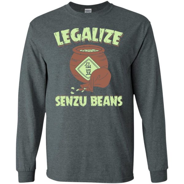 senzu bean long sleeve - dark heather