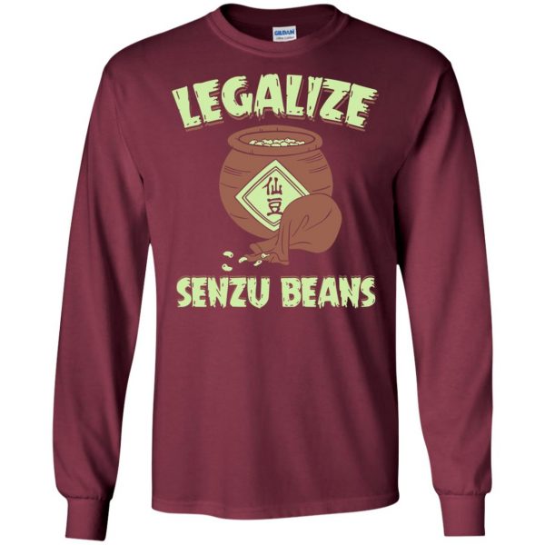 senzu bean long sleeve - maroon