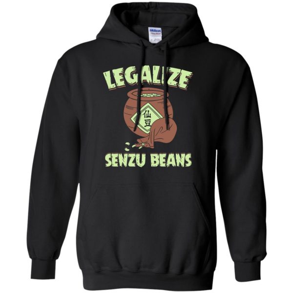 senzu bean hoodie - black