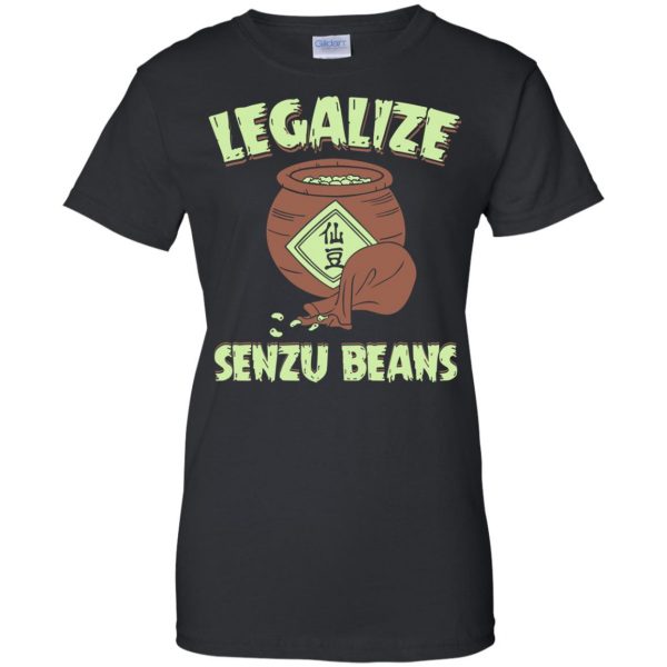 senzu bean womens t shirt - lady t shirt - black