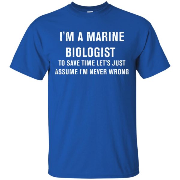 marine biologist t shirt - royal blue