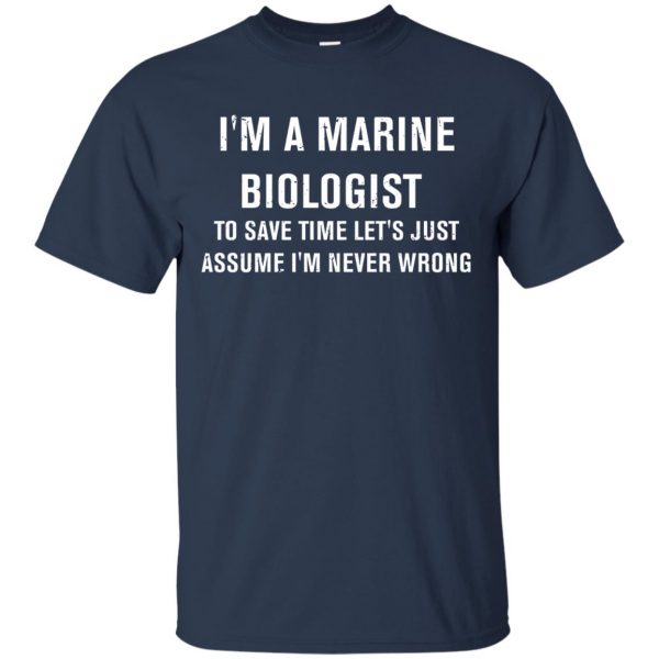 marine biologist t shirt - navy blue