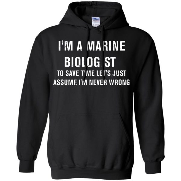 marine biologist hoodie - black