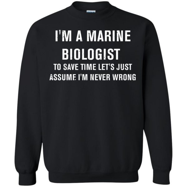 marine biologist sweatshirt - black