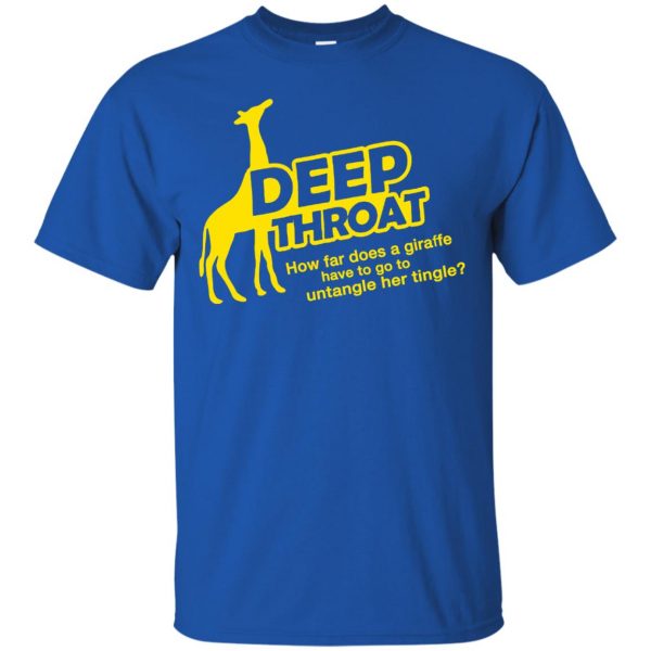 deep throat t shirt - royal blue