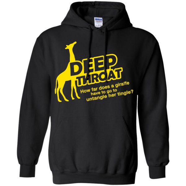 deep throat hoodie - black