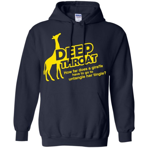 deep throat hoodie - navy blue