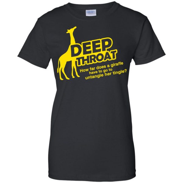 deep throat womens t shirt - lady t shirt - black