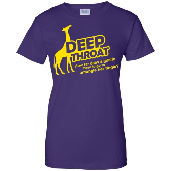 deep throat womens t shirt - lady t shirt - purple