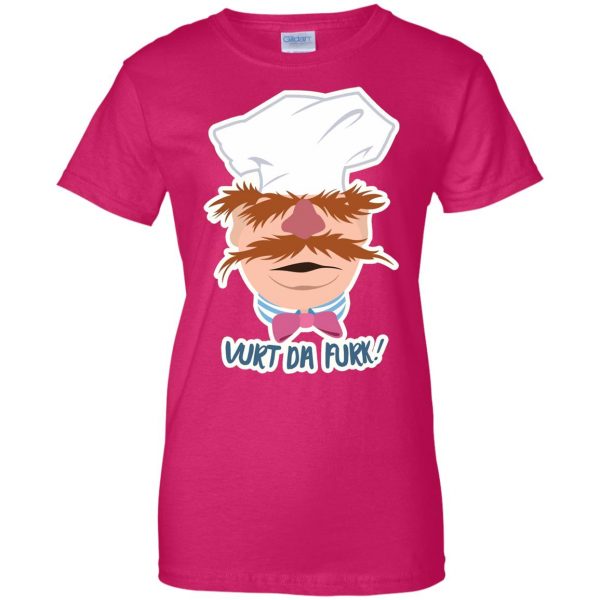 swedish chef womens t shirt - lady t shirt - pink heliconia