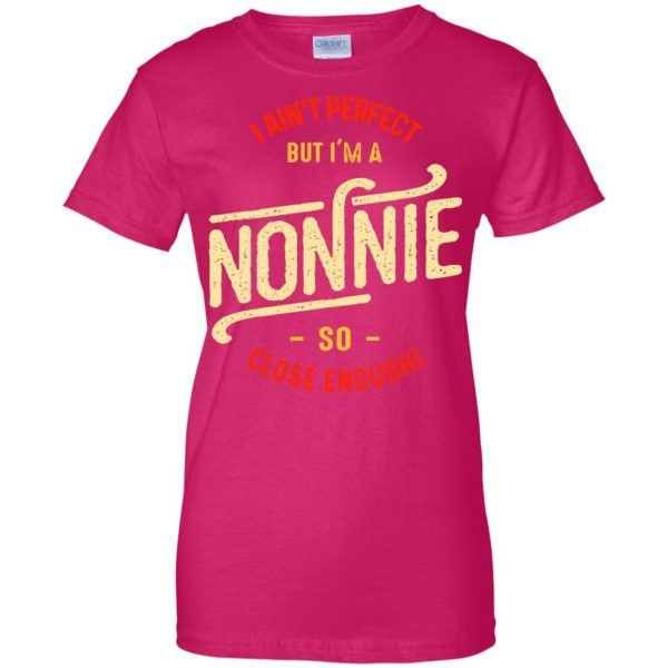 nonnies womens t shirt - lady t shirt - pink heliconia