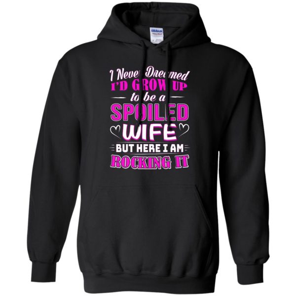 spoiled wife hoodie - black