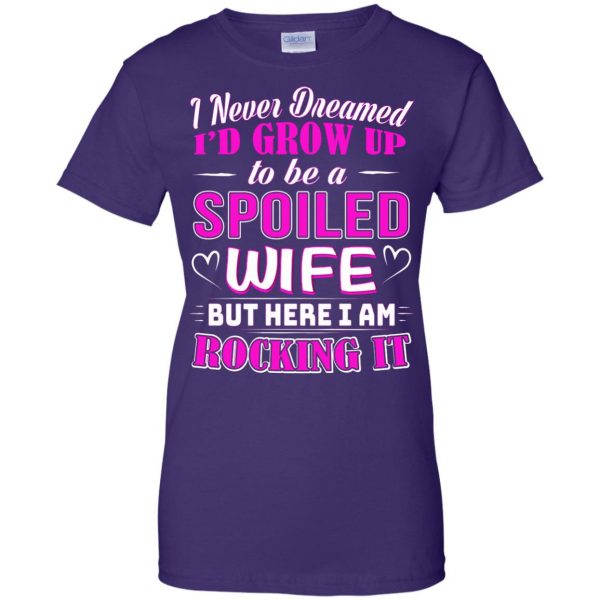 spoiled wife womens t shirt - lady t shirt - purple