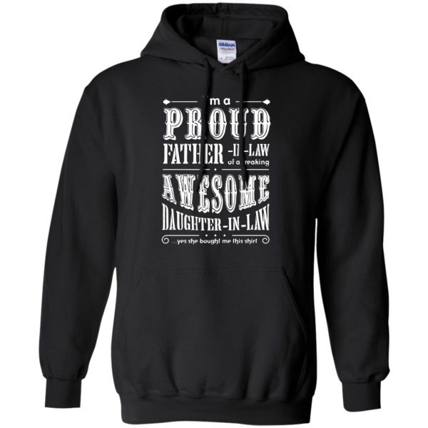 proud father in law hoodie - black