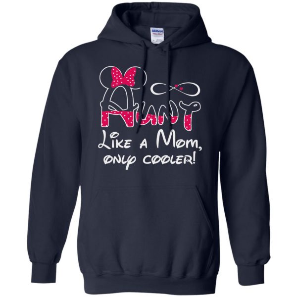 aunt like a mom only cooler hoodie - navy blue