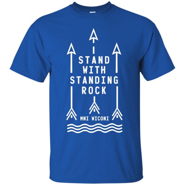 stand with standing rock t shirt - royal blue