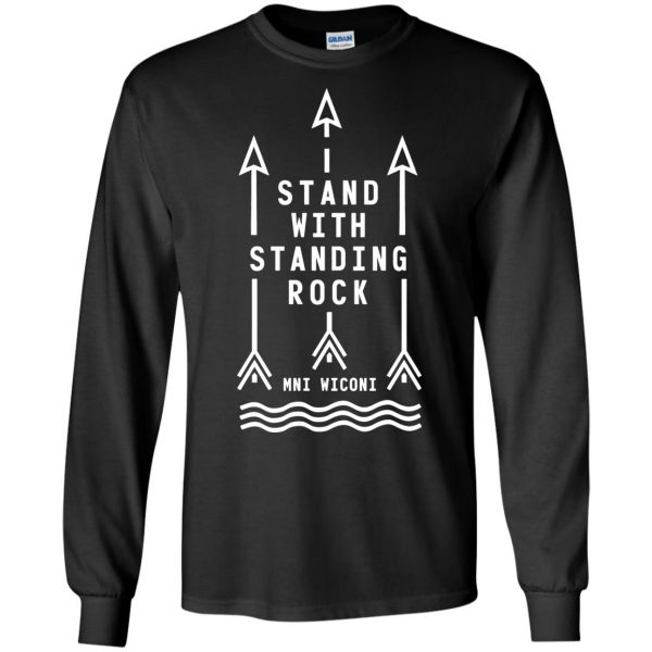 stand with standing rock long sleeve - black
