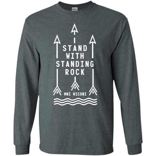 stand with standing rock long sleeve - dark heather