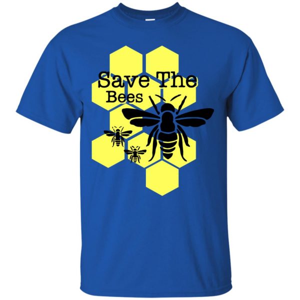 save the bees t shirt - royal blue