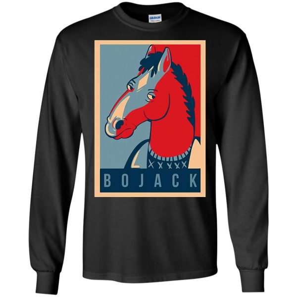 bojack horseman long sleeve - black
