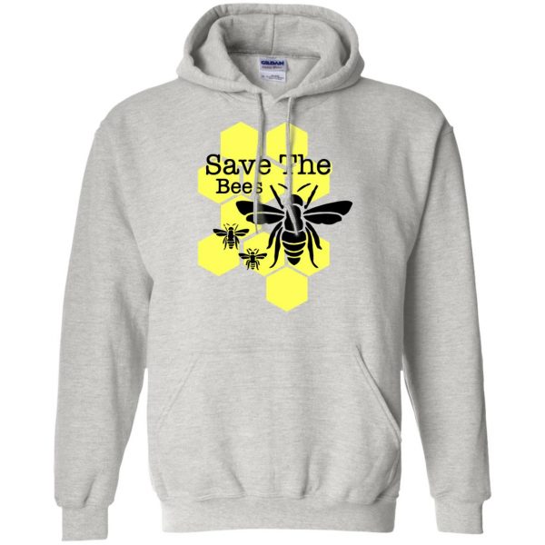save the bees hoodie - ash