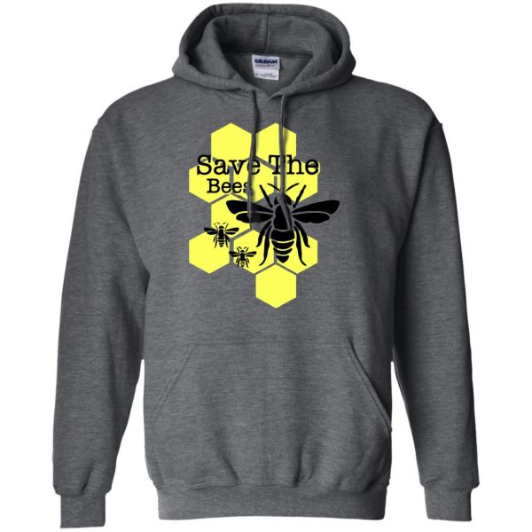 save the bees hoodie - dark heather