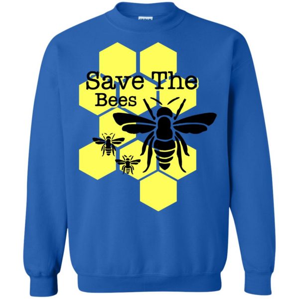 save the bees sweatshirt - royal blue