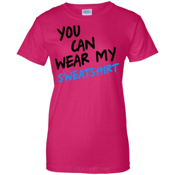 you can wear my womens t shirt - lady t shirt - pink heliconia