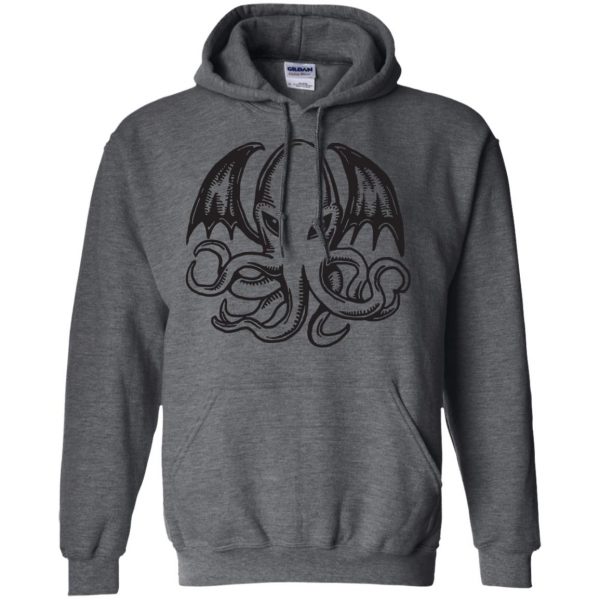 cthulhu hoodie - dark heather