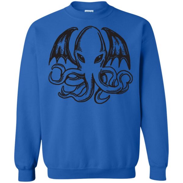 cthulhu sweatshirt - royal blue
