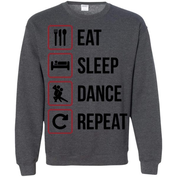 eat sleep dance repeat sweatshirt - dark heather