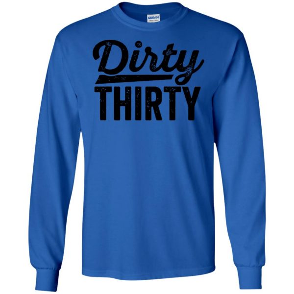 dirty thirtys long sleeve - royal blue