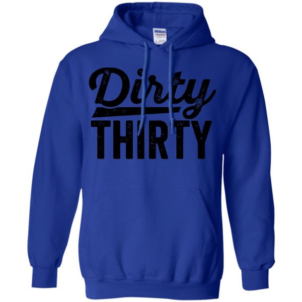 dirty thirtys hoodie - royal blue