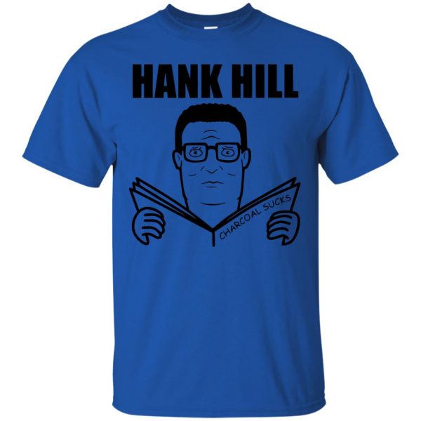 hank hill t shirt - royal blue